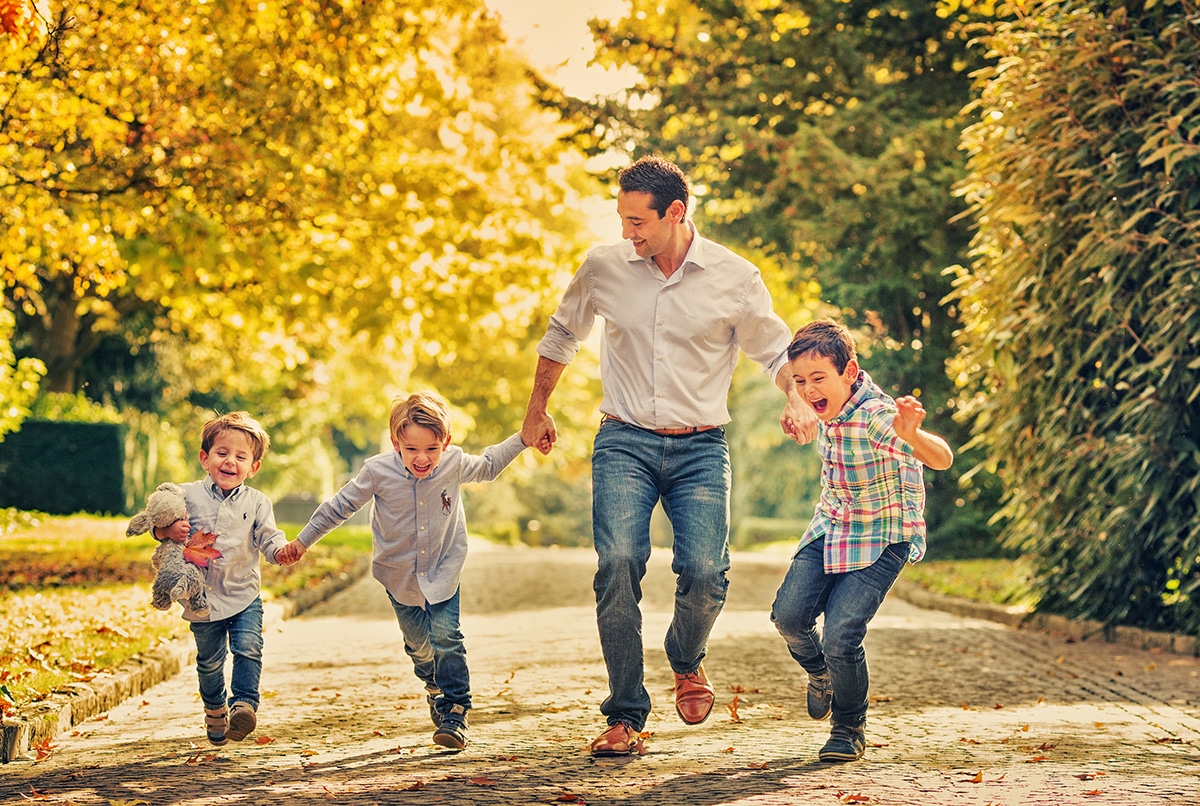 Papa et enfants