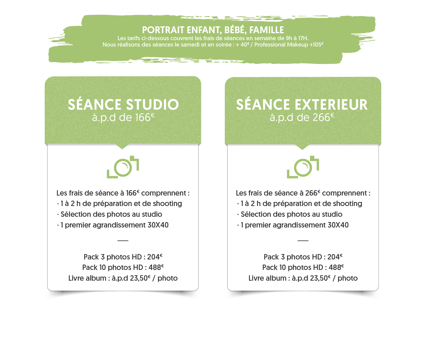 tarif photo studio