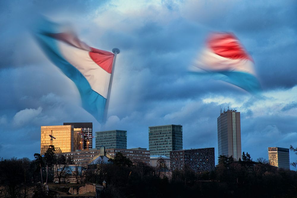 luxembourg city by night